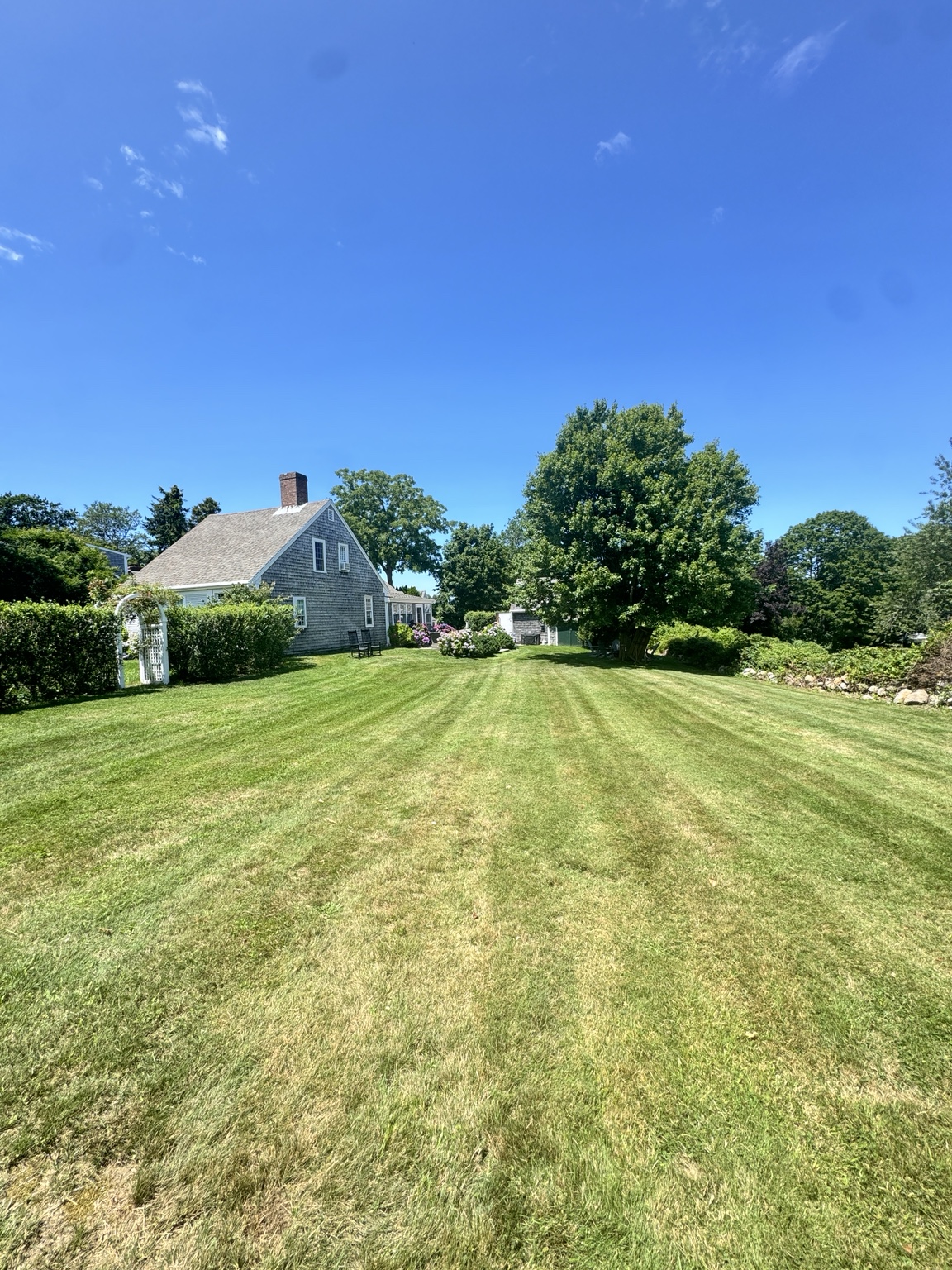 Freshly mowed Cape Cod property